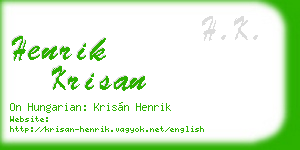 henrik krisan business card